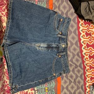 never worn denim shorts